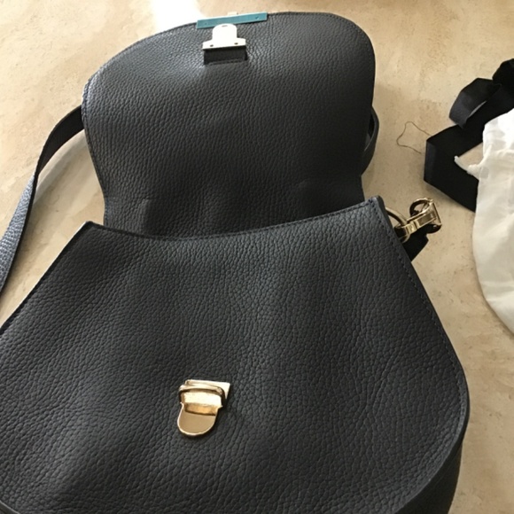 Demellier London Navy leather crossbody bag used twice looks like Chloe bag - Picture 2 of 6